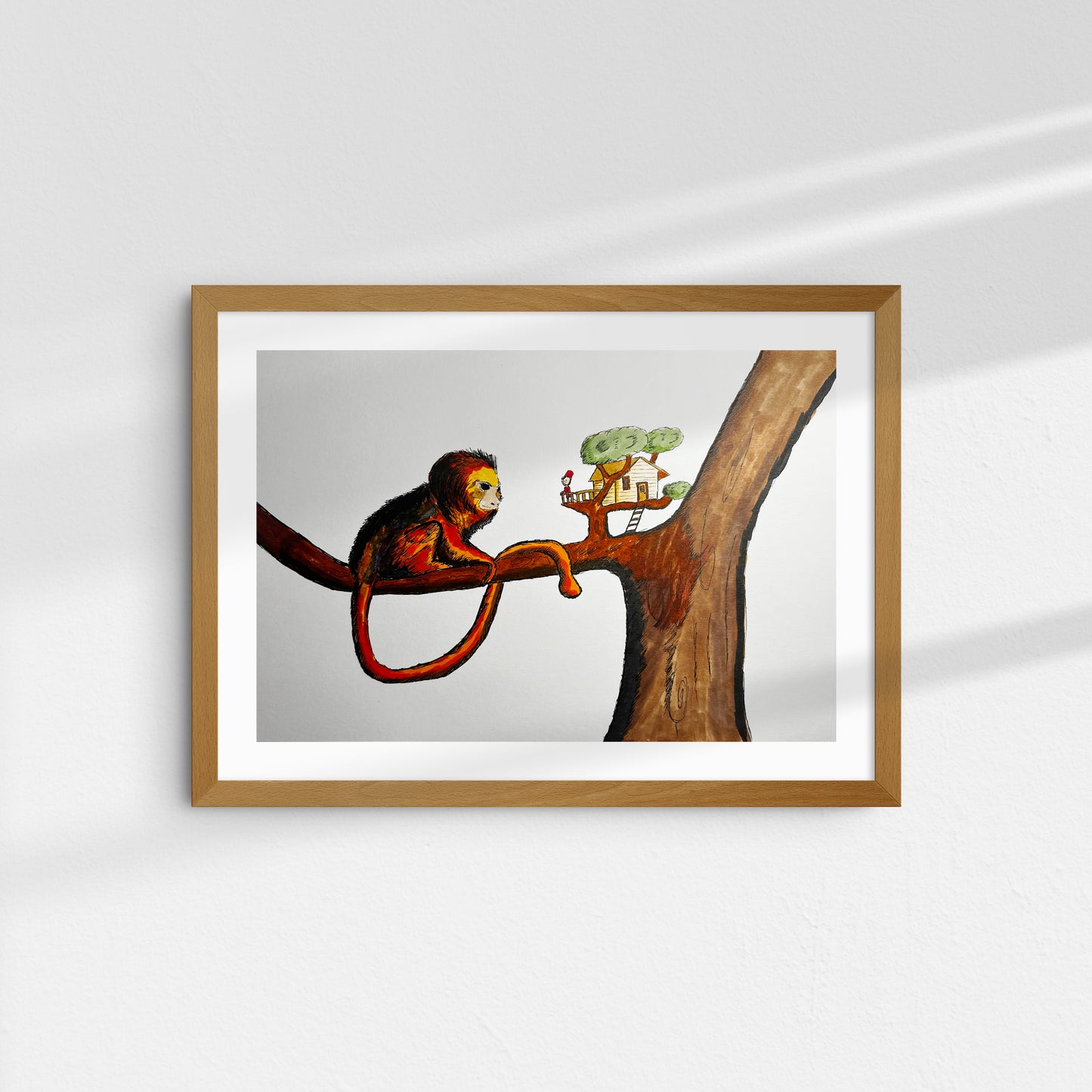 Original Drawing: The Golden Lion Tamarin